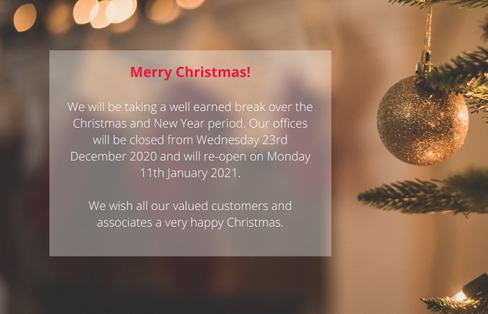 2020 Christmas Office Closure Dates
